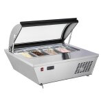 Vitrine � glace � poser 67l - temp�rature - 18 / - 25�c - 4 bacs � glace - r290 - d�givrage automatique ...