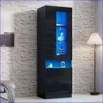 Vitrine led - schrank dexposition moderne avec �clairage - noir