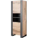 Vitrine - nunki - 1705 cm - tagres - bibliothque - chne wotan - anthracite