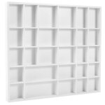 Vitrine plateau Étagère en bois blanche - creative deco - 28 compartiments - rangement des bijoux et ... Vitrine plateau Étagère en bois blanche - creative deco - 28 compartiments - rangement des bijoux et ...