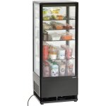 Vitrine rfrigre - bartscher - 98 litres - blanche ou noire - froid ventil - clairage intrieur