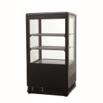 Vitrine réfrigérée à poser de comptoir - noire 58 litres - mini vitrine Vitrine réfrigérée à poser de comptoir - noire 58 litres - mini vitrine