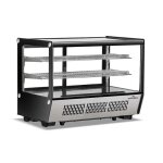 Vitrine r�frig�r�e positive de comptoir noire 160 litres premium - goldinox