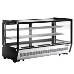 Vitrine r�frig�r�e positive de comptoir noire 242 litres premium - goldinox