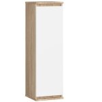 Vitrine suspendue - clp - chne sonoma / blanc - 30 cm - 1 porte - 3 tagres