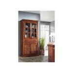 Vitrine / vaisselier - bois massif dacacia laqué (nougat) - style colonial - oxford #452 Vitrine / vaisselier - bois massif dacacia laqué (nougat) - style colonial - oxford #452