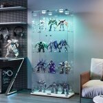 Vitrine en verre avec lampearmoire vitrine pour collection avec 2 porte 4 �tag�respour salonbureauchambre ...