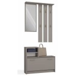 Vittoria - vestiaire dentre - patre murale + miroir + rangement chaussures - 180x85x24 - meuble dentre ...