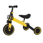 Viyiduotricycle - tricycle pour enfant - tricycle d�quitation 2 en 1 sans poign�e de pouss�e jaune