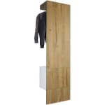 Vladon vestiaire garderobe carlton set 5 corps en blanc mat - panneau portemanteau en chne nature
