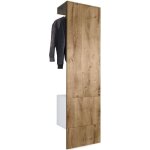Vladon vestiaire garderobe carlton set 5 corps en blanc mat - panneau portemanteau en chne ribbeck