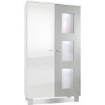 Vladon vitrine armoire denjo en blanc mat - façades en blanc haute brillance et aspect béton oxyde avec ... Vladon vitrine armoire denjo en blanc mat - façades en blanc haute brillance et aspect béton oxyde avec ...