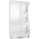 Vladon vitrine armoire denjo corps en blanc mat - façades en blanc haute brillance avec éclairage led ... Vladon vitrine armoire denjo corps en blanc mat - façades en blanc haute brillance avec éclairage led ...