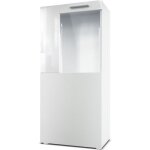 Vladon vitrine armoire movie corps en blanc mat - faades en blanc mat avec une bordure en blanc haute ...