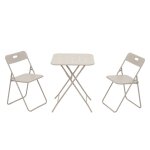 Vlivra ensemble table et chaise de jardin avec 1 table pliante et 2 chaises pliantes - pour 2 personnes ...