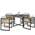 Vlivra salon de jardin avec 8 fauteuils et 2 tables basses avec plateau en verre tremp� - pour 8 personnes ...