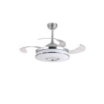 Vmo home - ventilateur led unai chrome 4 pales pli largeur: x profondeur: x hauteur: 38 cm avec ti