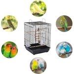 Voiere oiseau cage de parrot en fer avec portes et fenetre 40 * 40 * 58cm