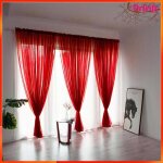 Voilage - akozon - style simple - violet - polyester - 1x2m