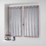 Voilage - bandas - 60 x 90 cm - rayures - marron - int�rieur