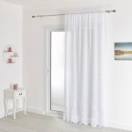 Voilage sabl� base brod�e blanc 300x250 cm