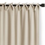 Voilage - carli - beige clair - 140 x 250 cm - 100% polyester