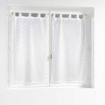 Douceur dint�rieur - paire de voilages ad�le - 60 x 120 cm - blanc