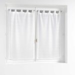 Douceur dint�rieur - paire de voilages maille apolline - 60 x 120 cm - blanc
