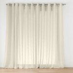 Voilage à ?illets pour baie vitrée 400 x 240 cm voile tissé carlin Voilage à ?illets pour baie vitrée 400 x 240 cm voile tissé carlin