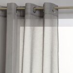 Voilage �tamine tamisant 140 x 240 cm atmosphera - gris