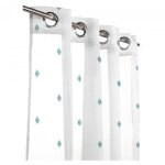 Voilage - cote deco - grigri - 140x250 cm - imprim gomtrique - 6 ?illets mtalliques