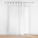 Voilage grande fenêtre 240 x 240 cm voile sable lissea blanc Voilage grande fenêtre 240 x 240 cm voile sable lissea blanc