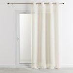 Voilage - home maison - ecru - 100% lin - 140 x 260 cm - ?illets argent Voilage - home maison - ecru - 100% lin - 140 x 260 cm - ?illets argent