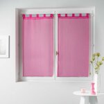 Paire de voile raye horizon 60 x 90 cm rose