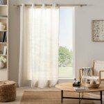 Voilage � ?illets yoko 140 x 280 cm ? effet lin tiss� naturel tamisant