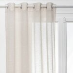 Voilage imprim� fred beige 140x240cm - atmosphera cr�ateur dint�rieur