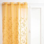 Voilage izzy jaune moutarde 140x240cm - atmosphera createur dinterieur - jaune