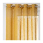 Voilage jaune moutarde 140x240cm - atmosphera cr�ateur dint�rieur