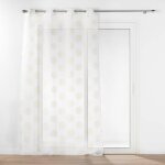 Voilage a oeillets 140 x 240 cm voile sabl imprim metallis sixtine or
