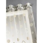 Voilage organza jacquard aux motifs cercles bei. . .