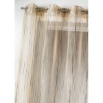 Voilage en organza multicolore tiss beige 140x260 cm