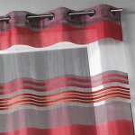 Voilage organza rayures horizontales tiss�es gris clair 140x240 cm