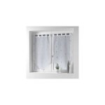 Voilages - douceur dinterieur - paire de voilage  fronces - 45 x 90 cm - chenilla - gris