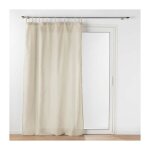 Voilage � passant jute aspect lin - taille: 140x240cm - coloris: lin