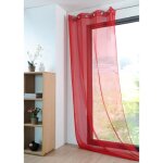 Voilage sabl� - monna - rouge - 135x260 cm