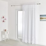 Voilage sabl� base brod�e blanc 180x240 cm