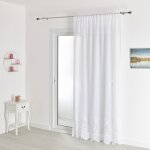 Voilage sabl� base brod�e blanc 420x250 cm