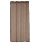Voilage tamisant  laspect lin marron chocolat 140x240 cm