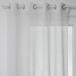 Voilage tiss� sabl� sab 140 x 240 cm atmosphera - blanc