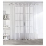 Voilage uni blanc grande largeur 420x240cm - taille: 420 x 240 cm - coloris: blanc Voilage uni blanc grande largeur 420x240cm - taille: 420 x 240 cm - coloris: blanc